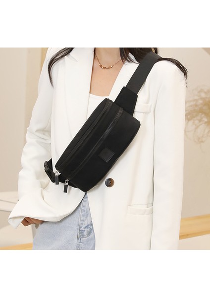Su Geçirmez Naylon Doğa Sporları Crossbody Çanta Siyah (Yurt Dışından)