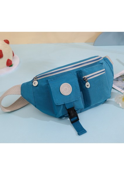 Spor Öğrenci Crossbody Çanta Günlük Hafif Mavi (Yurt Dışından)