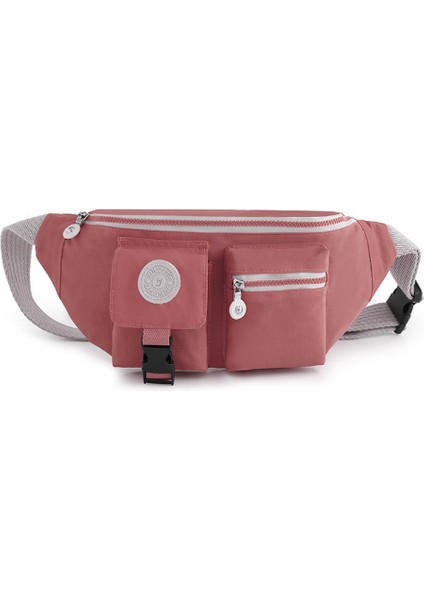 Spor Öğrenci Crossbody Çanta Günlük Hafif Pembe (Yurt Dışından)