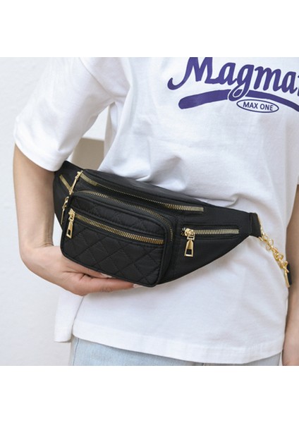 Erkek ve Kadın Günlük Açık Crossbody Çanta Koşu Sporları Iç Çamaşırı Su Geçirmez Siyah (Yurt Dışından)
