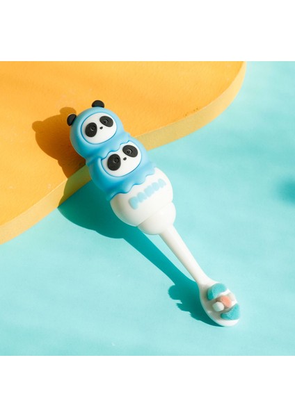 Panda On Bin Tüy Sevimli Çocuk Diş Fırçası Karikatür Sevimli Oral Yumuşak Kıllı Diş Fırçası (Yurt Dışından)