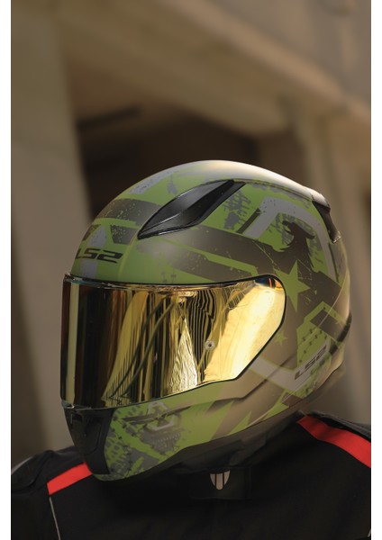 Rapıd 2 Thunder Bırds Mat Yeşil-Siyah-Gri Kask