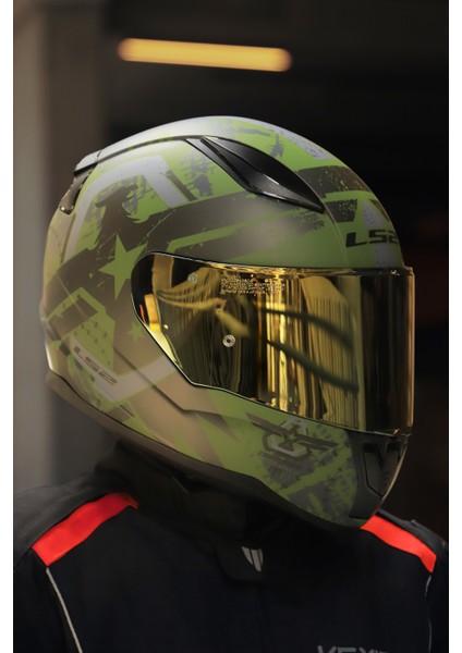 Rapıd 2 Thunder Bırds Mat Yeşil-Siyah-Gri Kask
