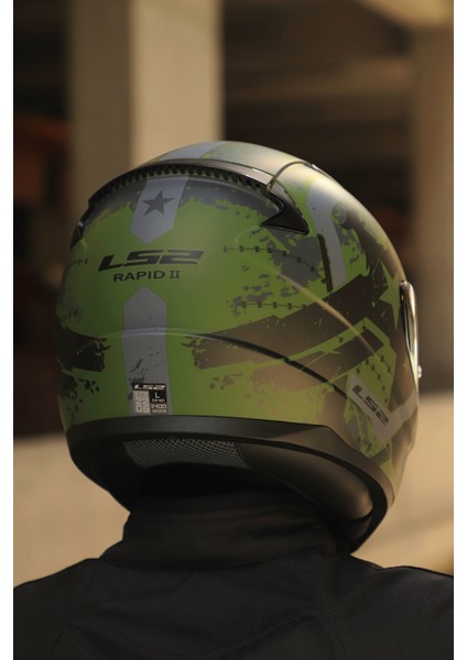 Rapıd 2 Thunder Bırds Mat Yeşil-Siyah-Gri Kask