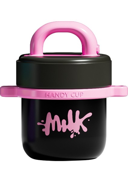 Saman ile Çocuk Taşınabilir Açık Hava Seyahati Sevimli Görünümlü Spor Termos Fincan Siyah (Yurt Dışından)