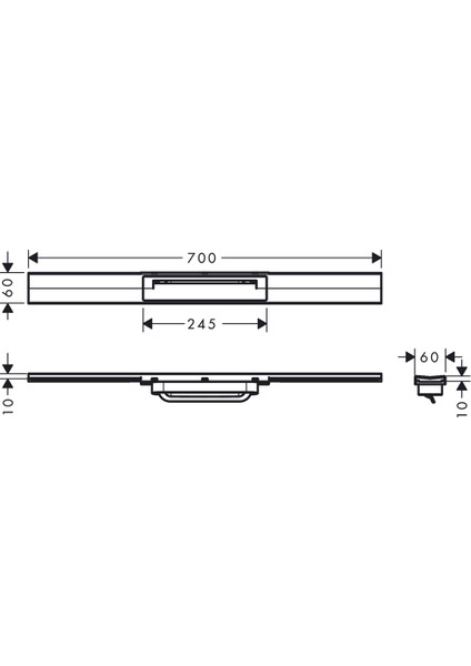 Raindrain Flex 70 cm Altın Duş Kanalı 56043990