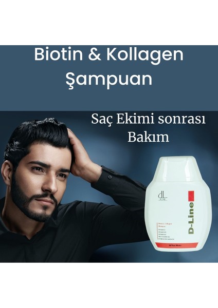 Şampuan,biotin&collagen, Saç Ekimi Sonrası Bakım, Parlak ve Güçlü Saçlar, Saç Kaybı 2'li paket