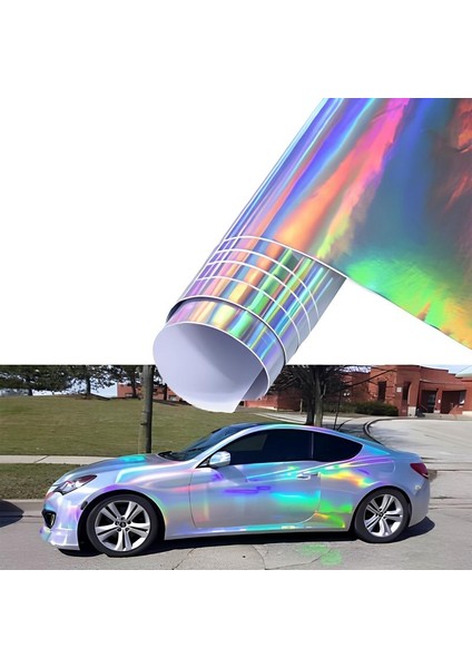 Hologram Gökkuşağı Araç Motosiklet Jant Kaplama Folyosu ( 100CMX152CM )