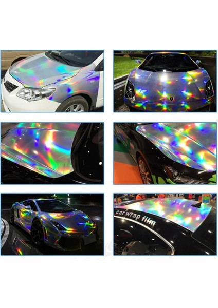 Hologram Gökkuşağı Araç Motosiklet Jant Kaplama Folyosu ( 100CMX152CM )