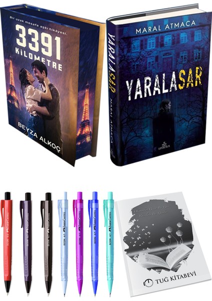 3391 Kilometre Film Özel Baskı - Yaralasar 1+ Kalem + Kalem + Not Defteri