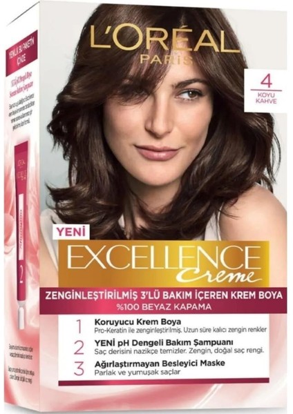 Loreal Paris Excellence Saç Boyası 4 Koyu Kahve