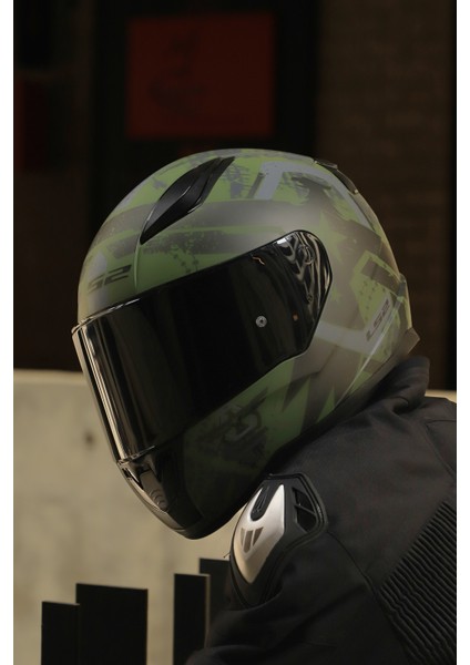 Rapıd 2 Thunder Bırds Mat Yeşil-Siyah-Gri Kask