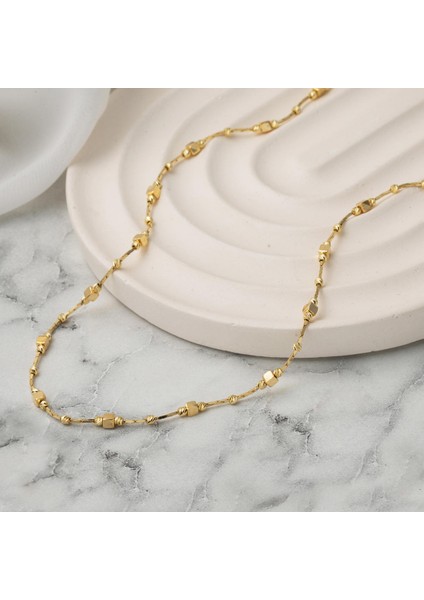 Küp Dorika Toplu 14 Ayar Altın Zincir Kolye fırsatları