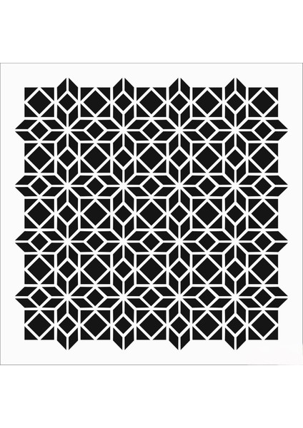 Stencil Sarayi Boyama Şablon Zemin Deseni - 8094