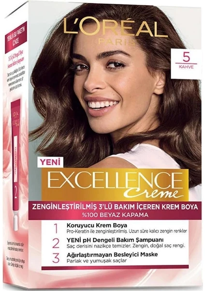 L'Oréal Paris Loreal Paris Excellence Creme Saç Boyası 5 Kahve