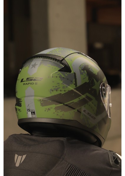 Rapıd 2 Thunder Bırds Mat Yeşil-Siyah-Gri Kask