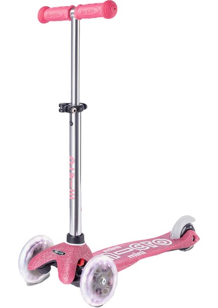 Mini Micro 3 Tekerlekli Scooter Deluxe Fairy Glitter LED Pink