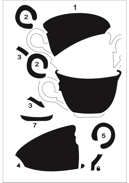 Stencil Sarayi Boyama Şablon 3 Boyutlu - 5013