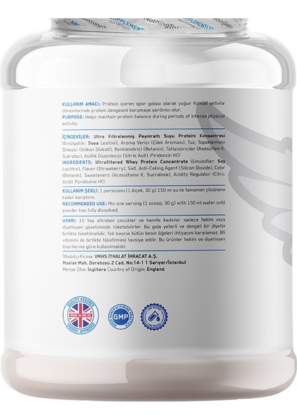 Whey Protein 1000 gr - Çilek fiyatları