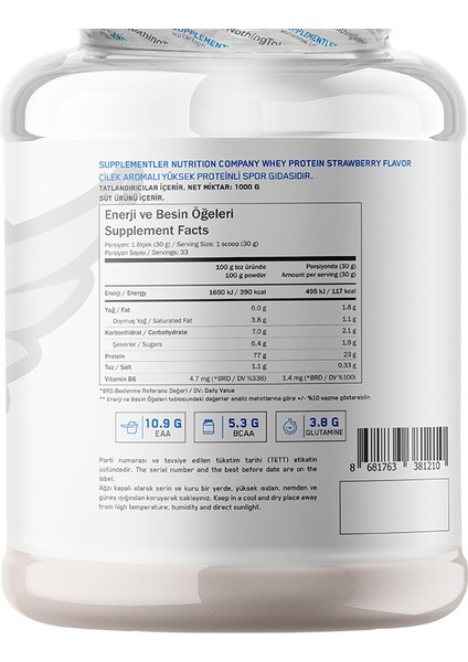 Whey Protein 1000 gr - Çilek modelleri