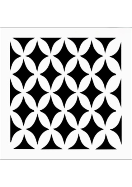 Stencil Sarayi Boyama Şablon Zemin Deseni - 8334