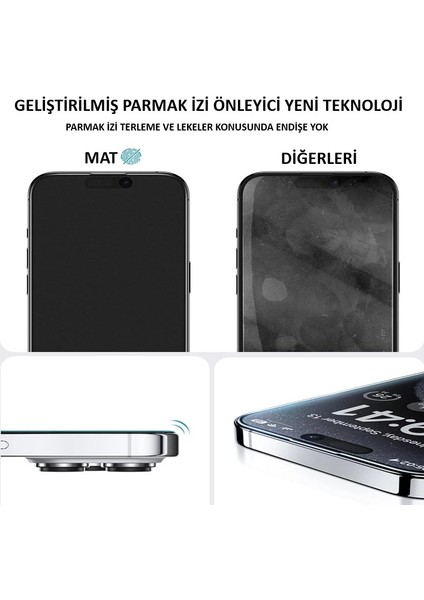 Cda Store Iphone 14 Pro Max Parmak Izi Bırakmaz Ekran Koruyucu Nano Mat Jelatin