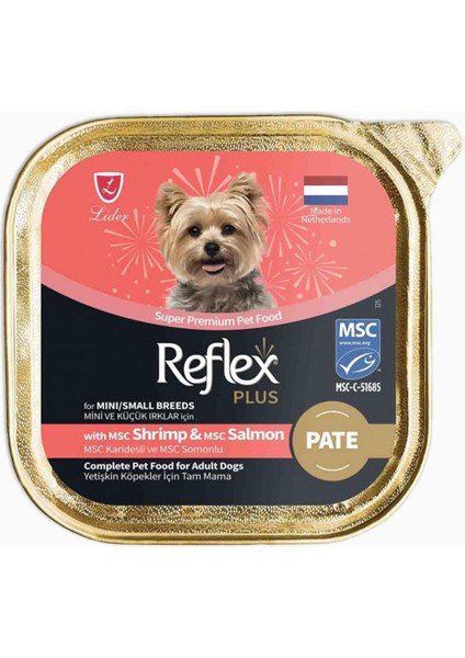 Plus Pate Karidesli ve Somonlu Mini ve Küçük Irklar Için Yetişkin Köpek Maması 85 gr