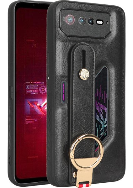 Asus Rog Phone 6 Bileklikli Darbeye Dayanıklı Deri Telefon Kılıfı (Yurt Dışından)