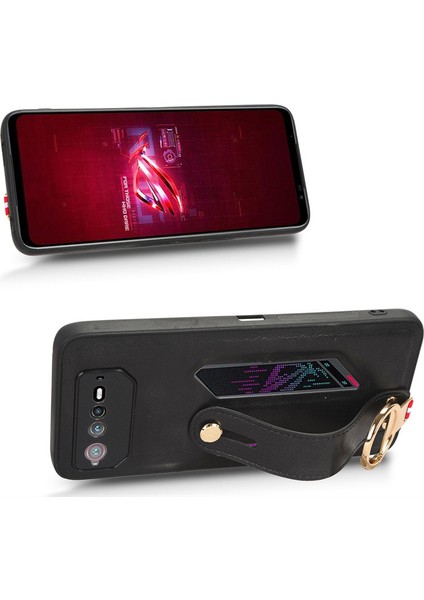 Asus Rog Phone 6 Bileklikli Darbeye Dayanıklı Deri Telefon Kılıfı (Yurt Dışından) indirimleri