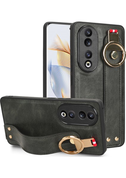 Huawei Honor 90 Bileklikli Darbeye Dayanıklı Deri Telefon Kılıfı (Yurt Dışından) fiyatları
