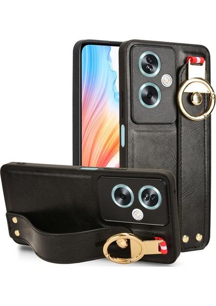 Oppo A79 5g Bileklikli Darbeye Dayanıklı Deri Telefon Kılıfı (Yurt Dışından)