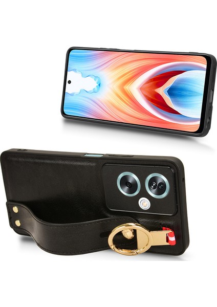 Oppo A79 5g Bileklikli Darbeye Dayanıklı Deri Telefon Kılıfı (Yurt Dışından)