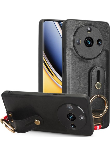 Realme 11 Pro 5g Bileklikli Darbeye Dayanıklı Deri Telefon Kılıfı (Yurt Dışından)