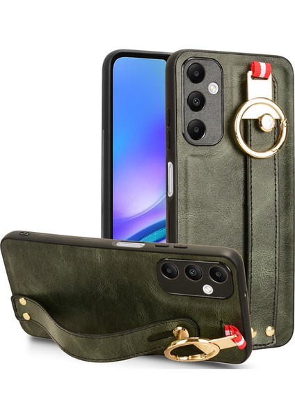 Samsung Galaxy A05S Bileklikli Darbeye Dayanıklı Deri Telefon Kılıfı (Yurt Dışından)