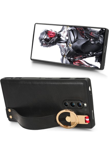 Zte Nubia Red Magic 8 Pro Bileklikli Darbeye Dayanıklı Deri Telefon Kılıfı (Yurt Dışından)