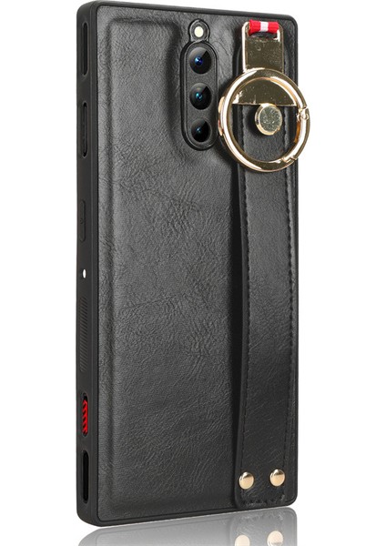 Zte Nubia Red Magic 8 Pro Bileklikli Darbeye Dayanıklı Deri Telefon Kılıfı (Yurt Dışından)