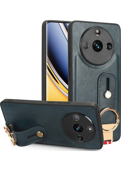 Realme 11 Pro 5g Bileklikli Darbeye Dayanıklı Deri Telefon Kılıfı (Yurt Dışından)