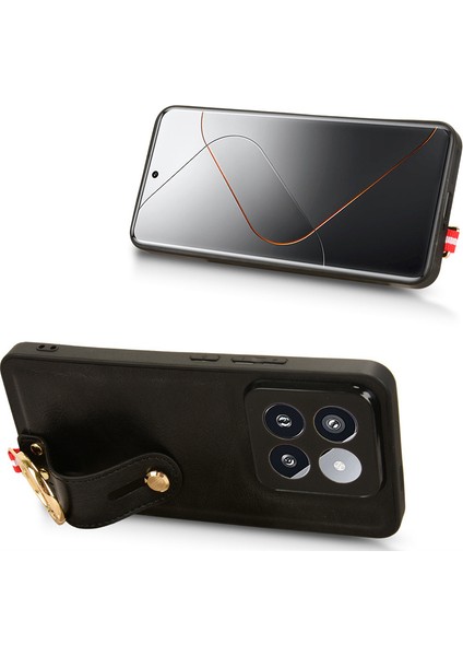 Xiaomi 14 Pro Bileklikli Darbeye Dayanıklı Deri Telefon Kılıfı (Yurt Dışından) indirimleri