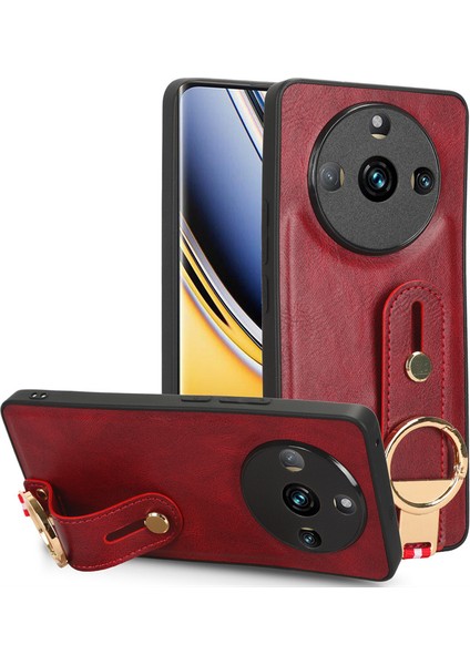 Realme 11 Pro 5g Bileklikli Darbeye Dayanıklı Deri Telefon Kılıfı (Yurt Dışından)