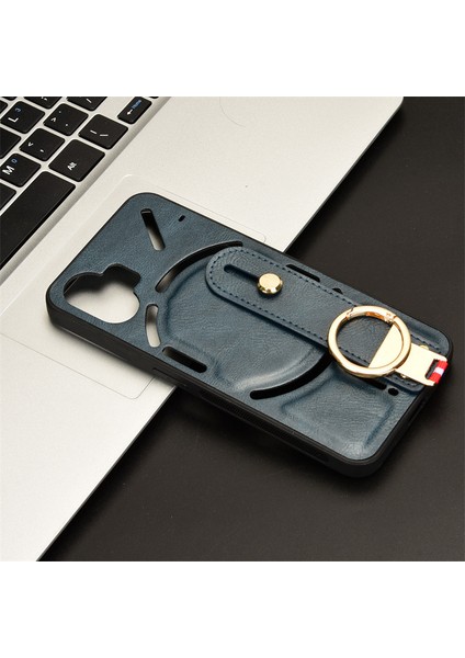 Nothing Phone 2 Bileklikli Darbeye Dayanıklı Deri Telefon Kılıfı (Yurt Dışından)