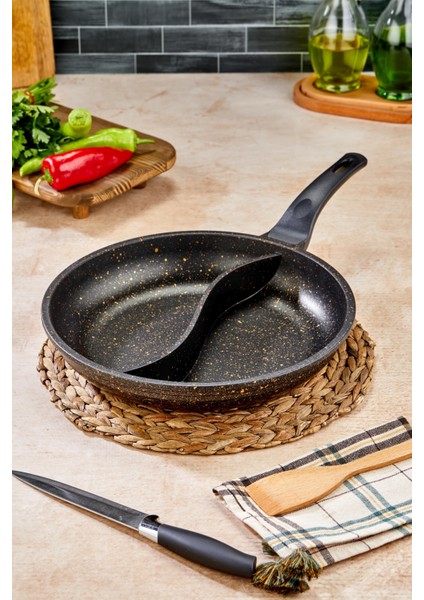 Lüks Özel Seri 32 cm Döküm Granit 2 Bölmeli Tava fırsatları