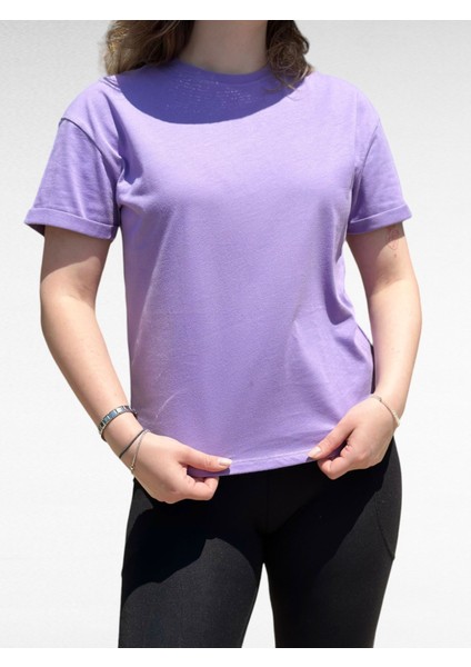 Düz Renk Kadın T-Shirt