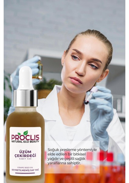 Üzüm Çekirdeği Yağı, Sabit Üzüm Yağ, Grape Seed Oil, Vitis Vinifera L. 30 ml