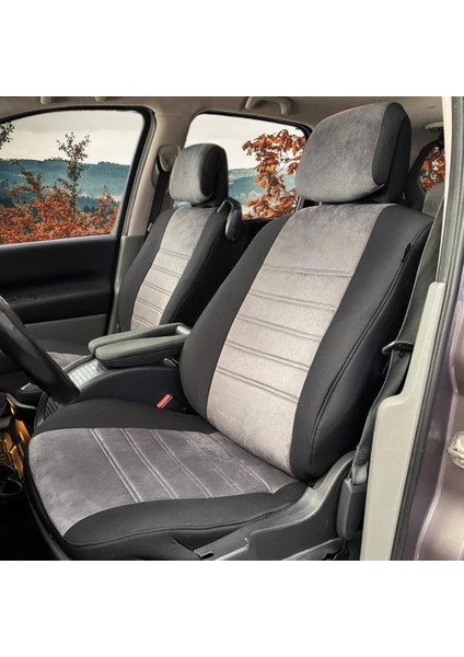 Renault Scenic Araca Özel Oto Koltuk Kılıfı - Tay Tüyü ve Deri