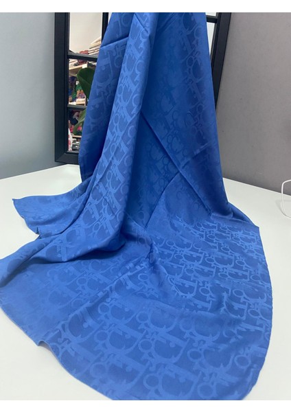 Aminenesil D Desen Soft Pamuk Eşarp Indigo Renk modelleri