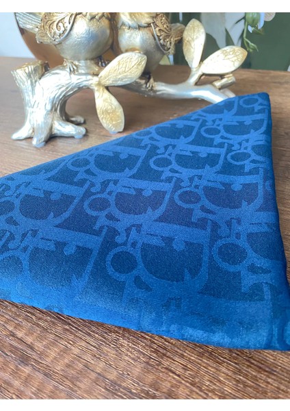 Aminenesil D Desen Soft Pamuk Eşarp Indigo Renk indirimleri