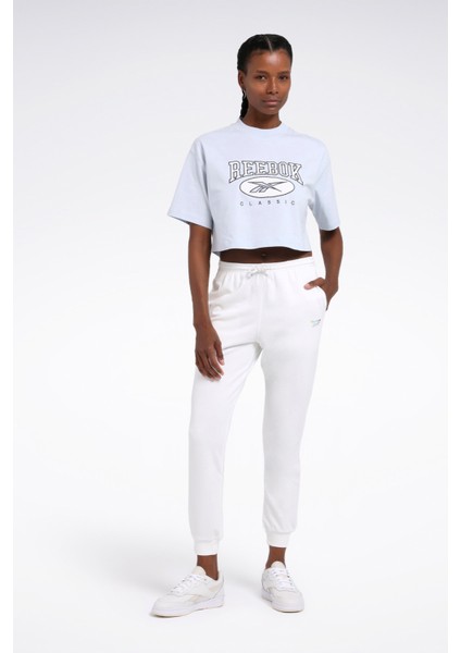 Classıcs Bıg Logo Mavi Kadın Kısa Kol T-Shirt modelleri