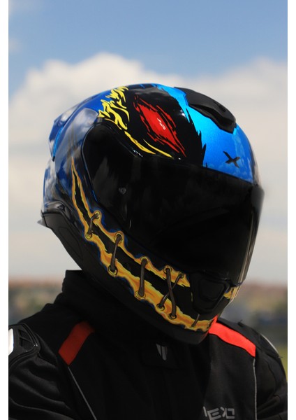 Y.100R Nıght Rıder Sky Mavi Kask