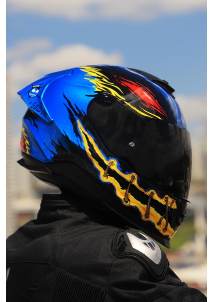 Y.100R Nıght Rıder Sky Mavi Kask