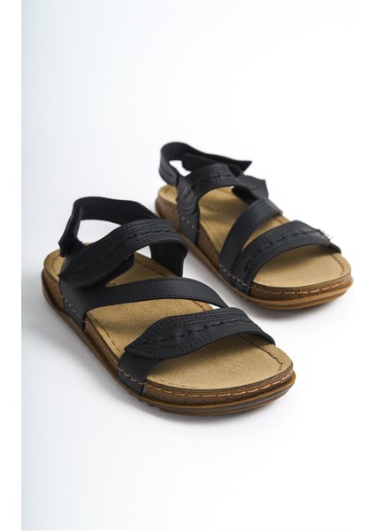 Elit SRY213607C Kadın Düz Sandalet Siyah
